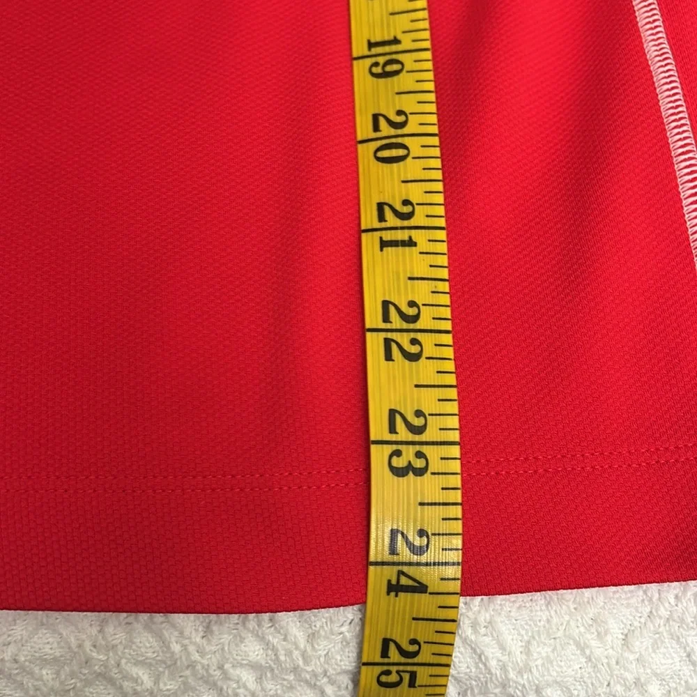 Nike women’s golf polo red with black sleeves slim fit